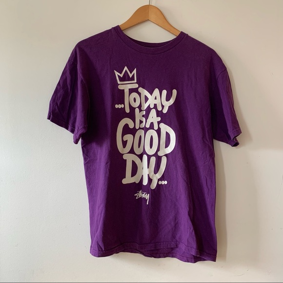 Stussy ‘Today Is A Good Day’ T-Shirt - Picture 1 of 9